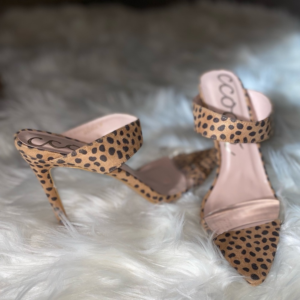 Leopard and Clear Strap Heels